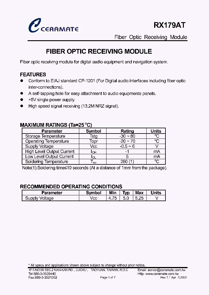 RX179AT_4801136.PDF Datasheet