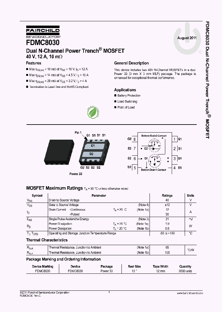 FDMC8030_4806911.PDF Datasheet