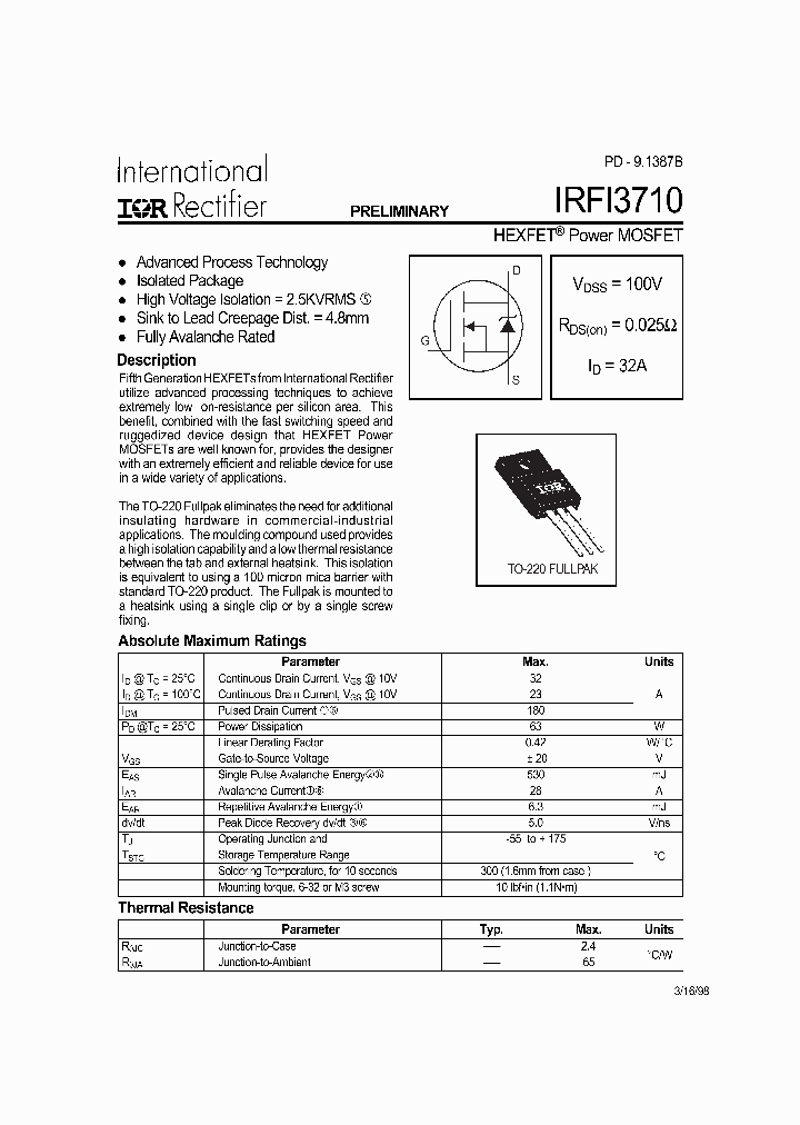 IRFI3710_4824290.PDF Datasheet