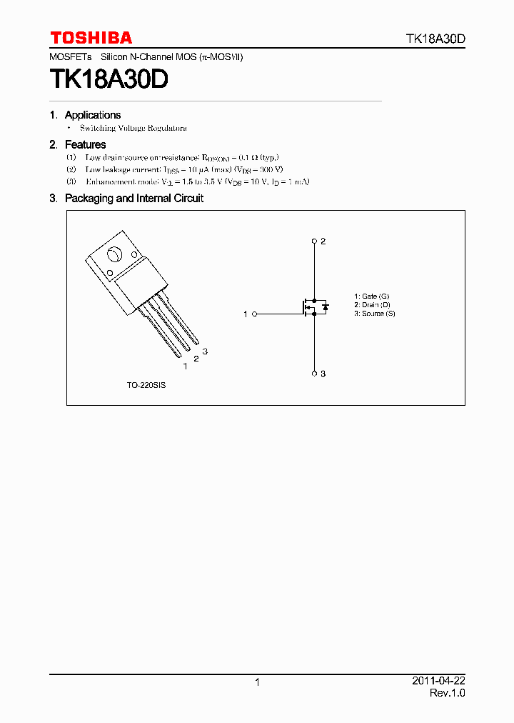 TK18A30D_4850801.PDF Datasheet