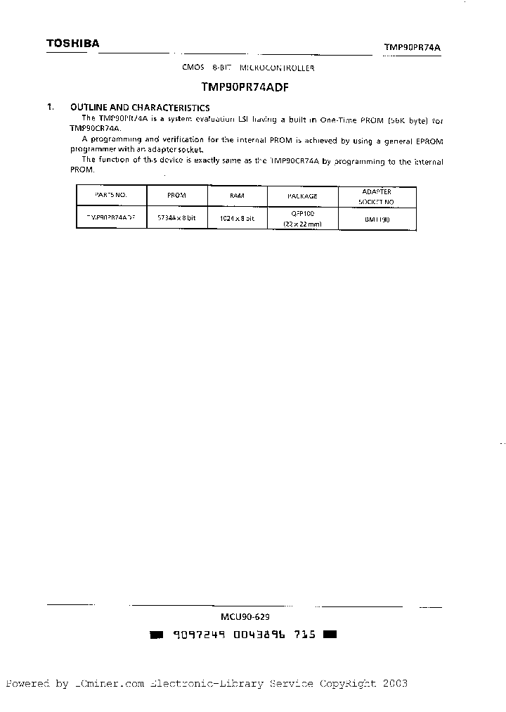 TMP90PR74ADF_4851814.PDF Datasheet