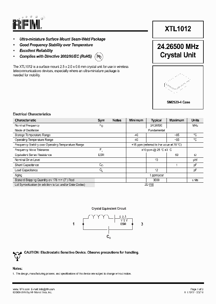 XTL1012_4860336.PDF Datasheet