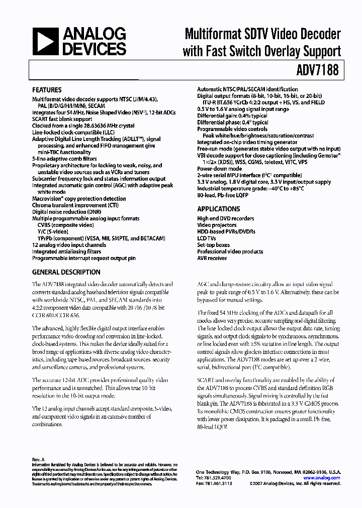 ADV7188BSTZ_4877987.PDF Datasheet