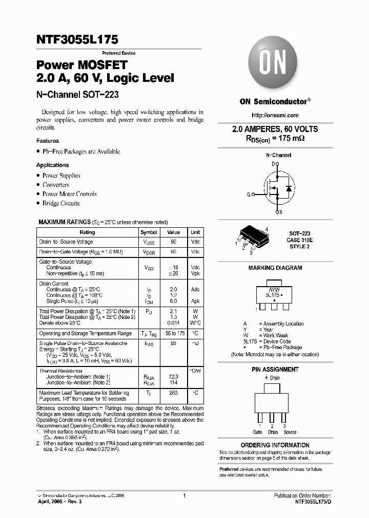 NTF3055L175T1_4895886.PDF Datasheet