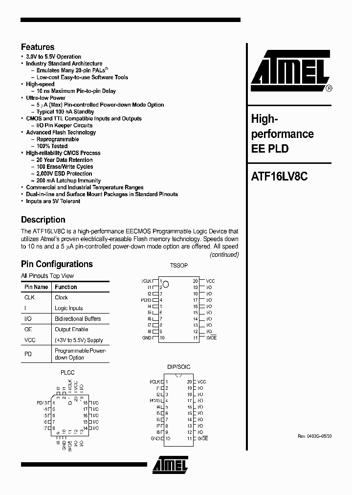 ATF16LV8C_4941274.PDF Datasheet