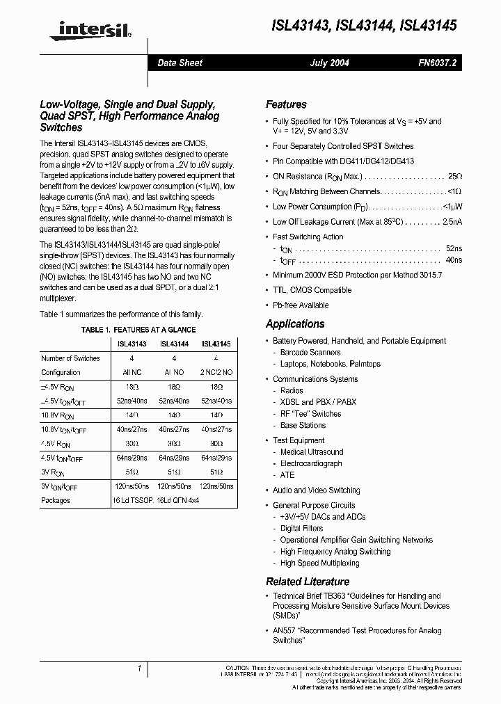 ISL43145_4941393.PDF Datasheet