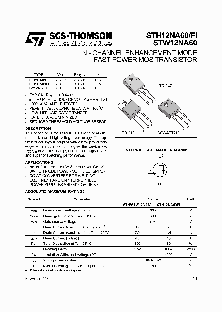 STH12NA60FI_4945957.PDF Datasheet