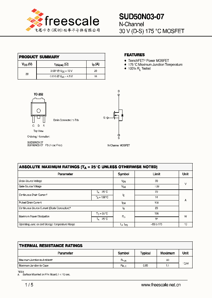 SUD50N03-07_4950325.PDF Datasheet