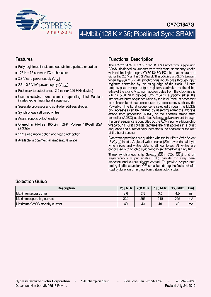 CY7C1347G-166AXC_4956126.PDF Datasheet