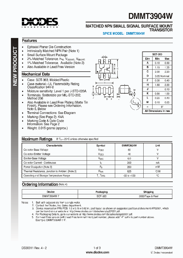 DMMT3904W_4994739.PDF Datasheet