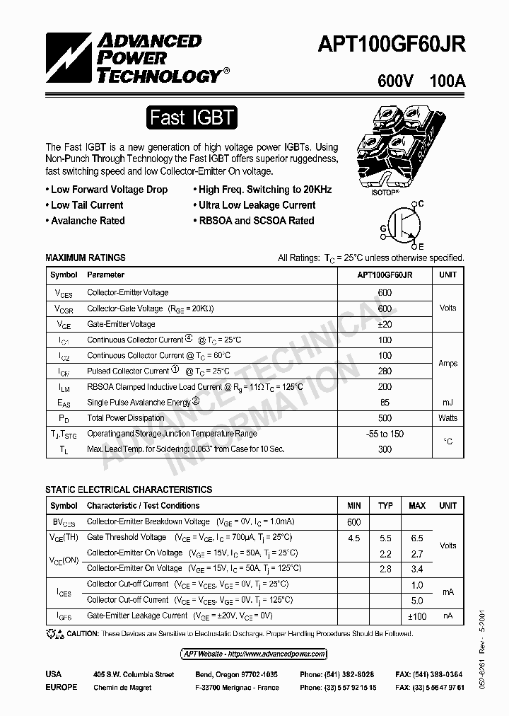 APT100GF60JR_5005912.PDF Datasheet