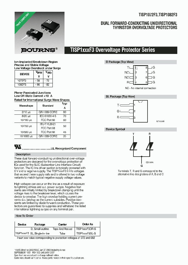 TISP1072F3SL-S_5010488.PDF Datasheet