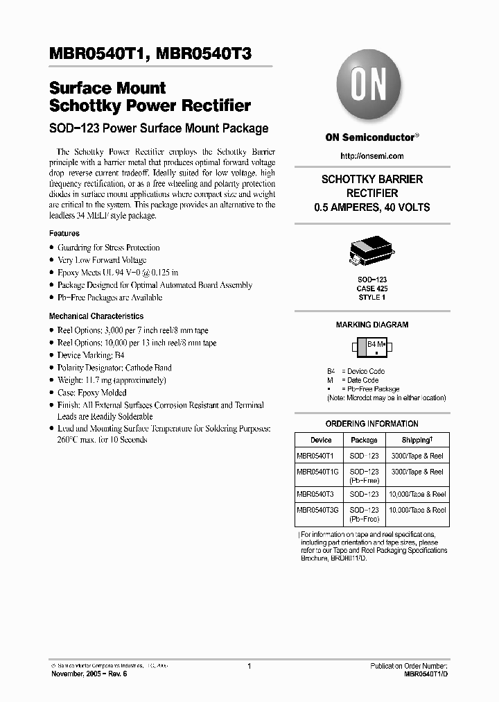 MBR0540T1_5013011.PDF Datasheet