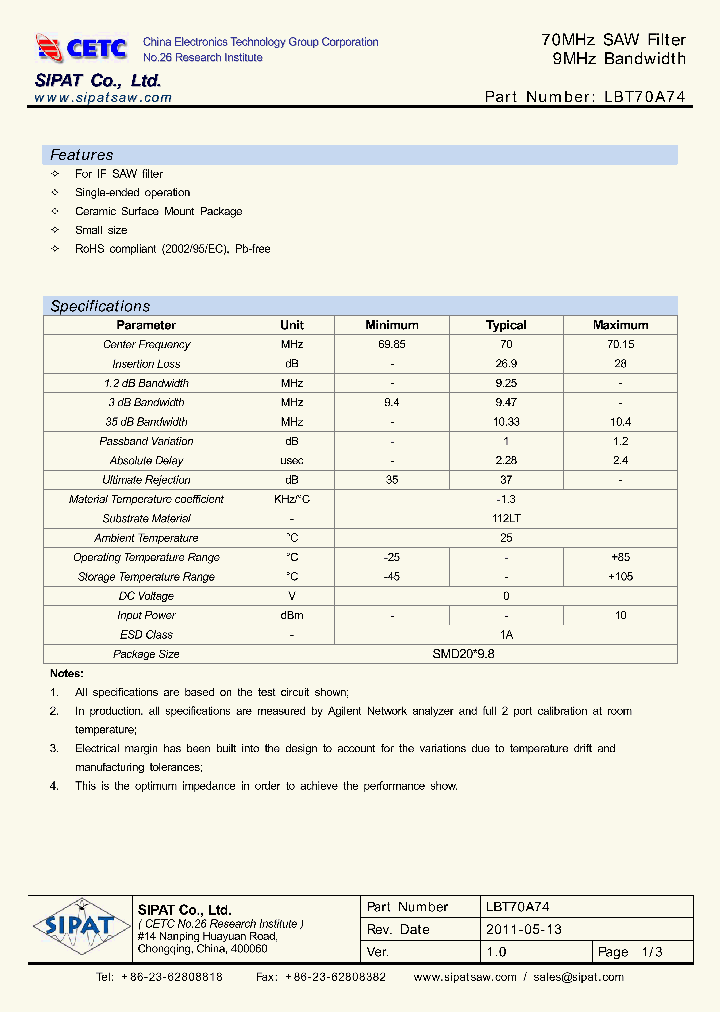 LBT70A74_5022052.PDF Datasheet