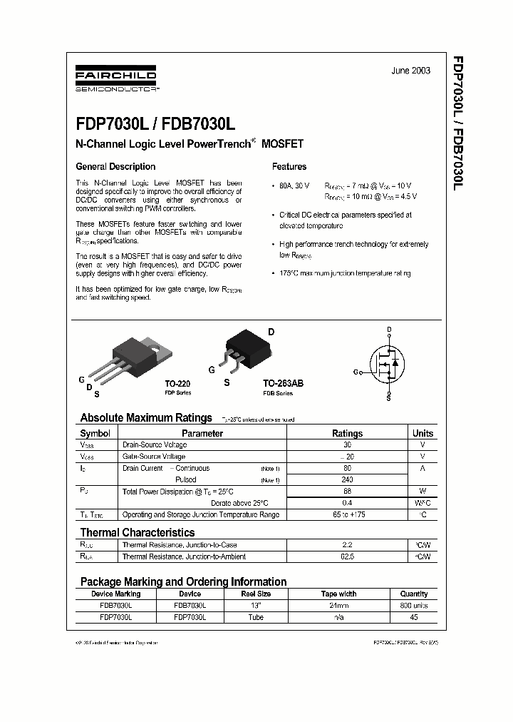 FDP7030LNL_5037910.PDF Datasheet