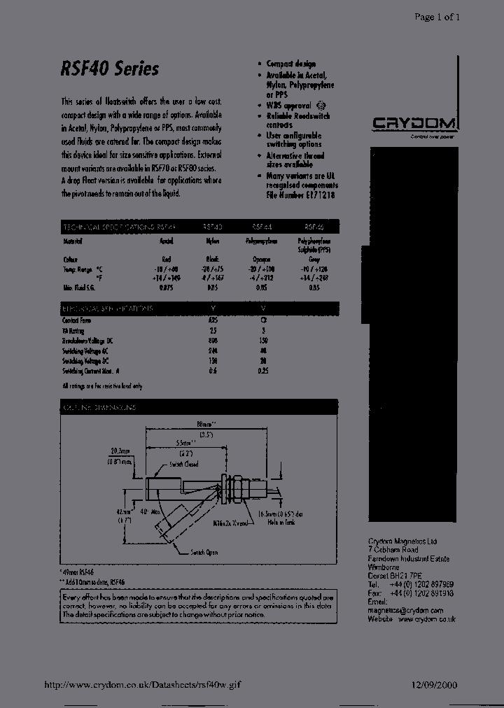 RSF44Z100JF035_5052460.PDF Datasheet