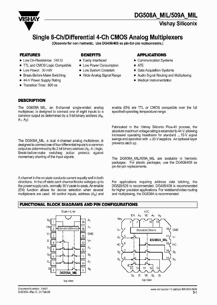 DG509AMIL_5054297.PDF Datasheet