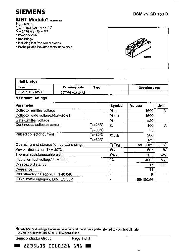 BSM75GB160D_5064162.PDF Datasheet