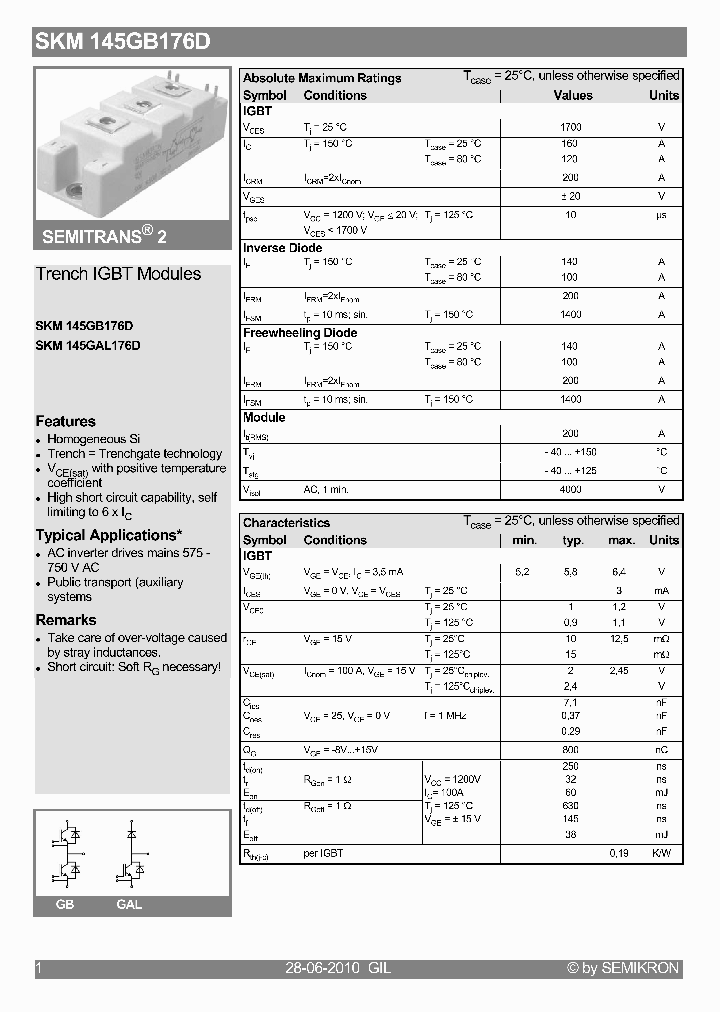 SKM145GB176D10_5108854.PDF Datasheet