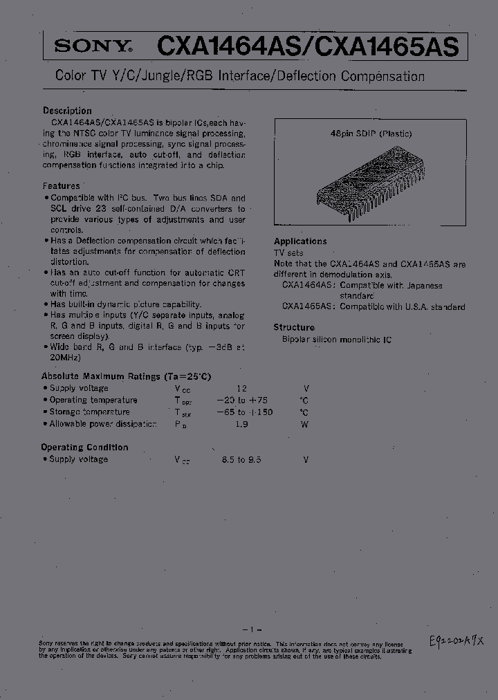 CXA1464AS_5119674.PDF Datasheet