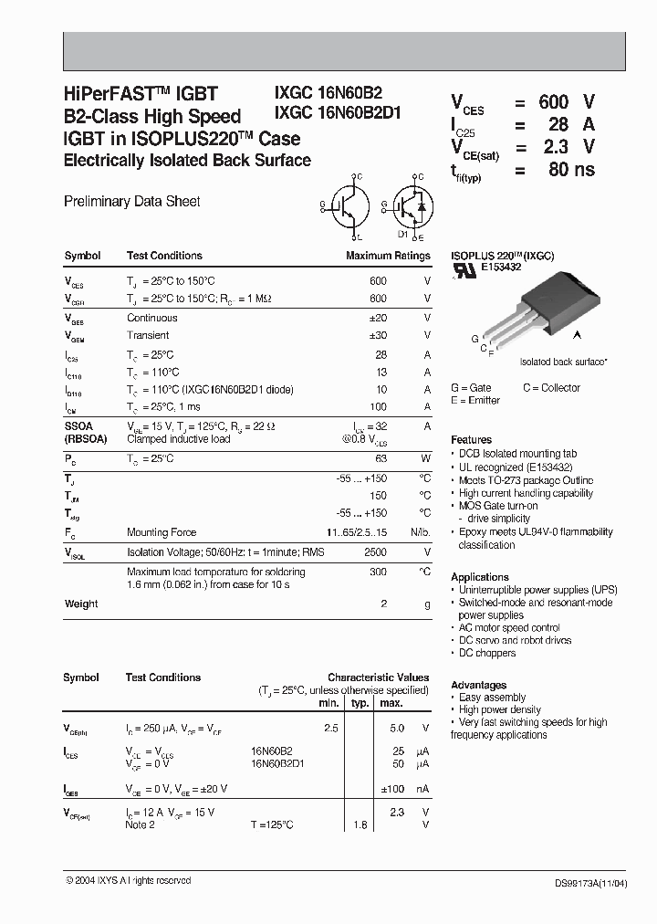 IXGC16N60B2D1_5145083.PDF Datasheet