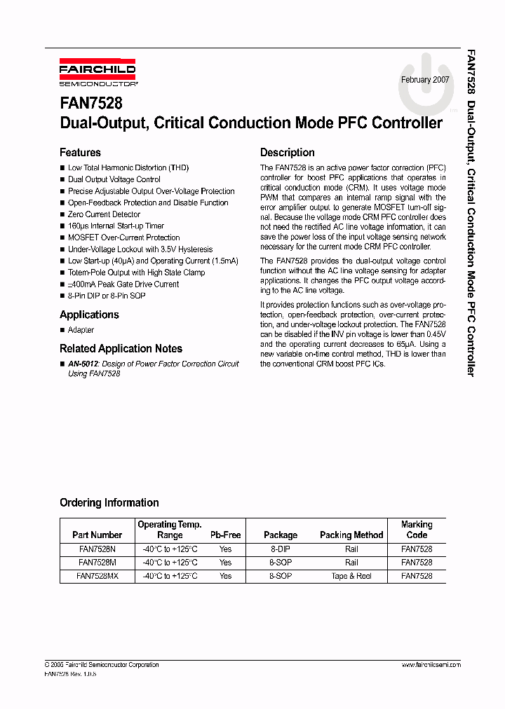 FAN7528MX_5169007.PDF Datasheet
