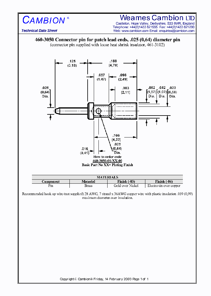 460-3050_5212168.PDF Datasheet