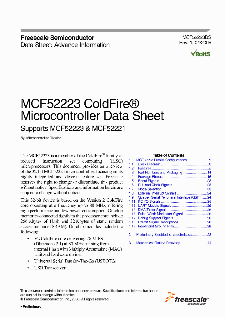 MCF52221_5239308.PDF Datasheet
