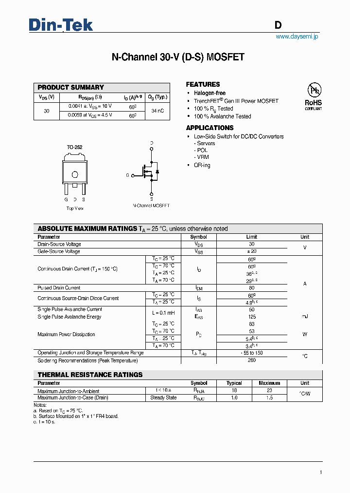 DTU06N03_5257004.PDF Datasheet