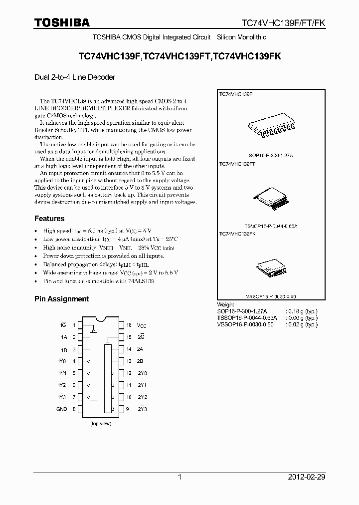 TC74VHC139FK12_5259680.PDF Datasheet