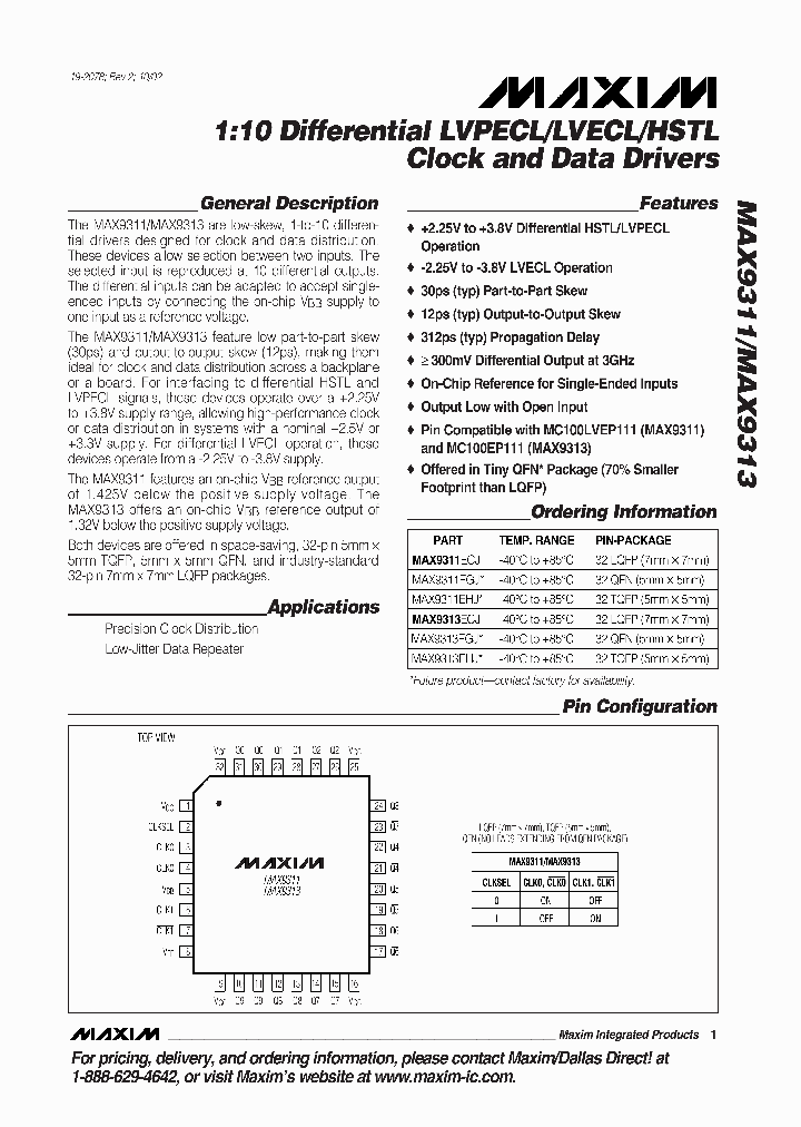 MAX9311ECJ-T_5301975.PDF Datasheet