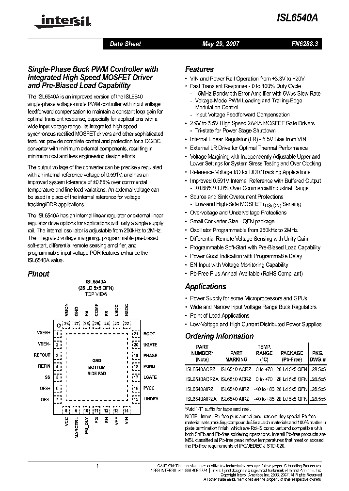 ISL6540ACRZA-T_5309144.PDF Datasheet