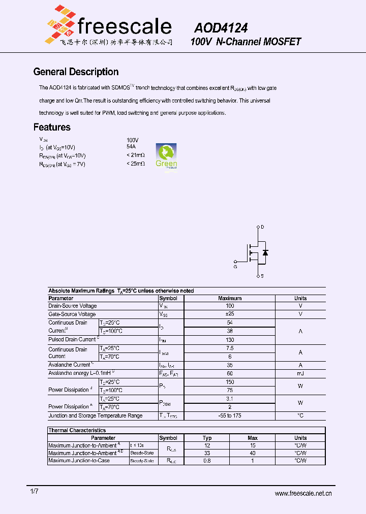 AOD4124_5335463.PDF Datasheet