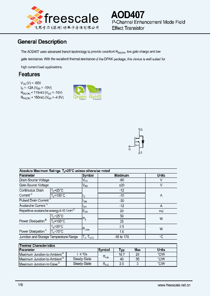 AOD407_5335917.PDF Datasheet