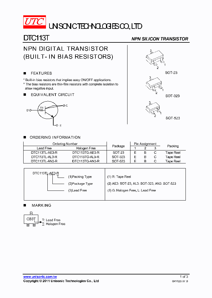 DTC113T_5342228.PDF Datasheet