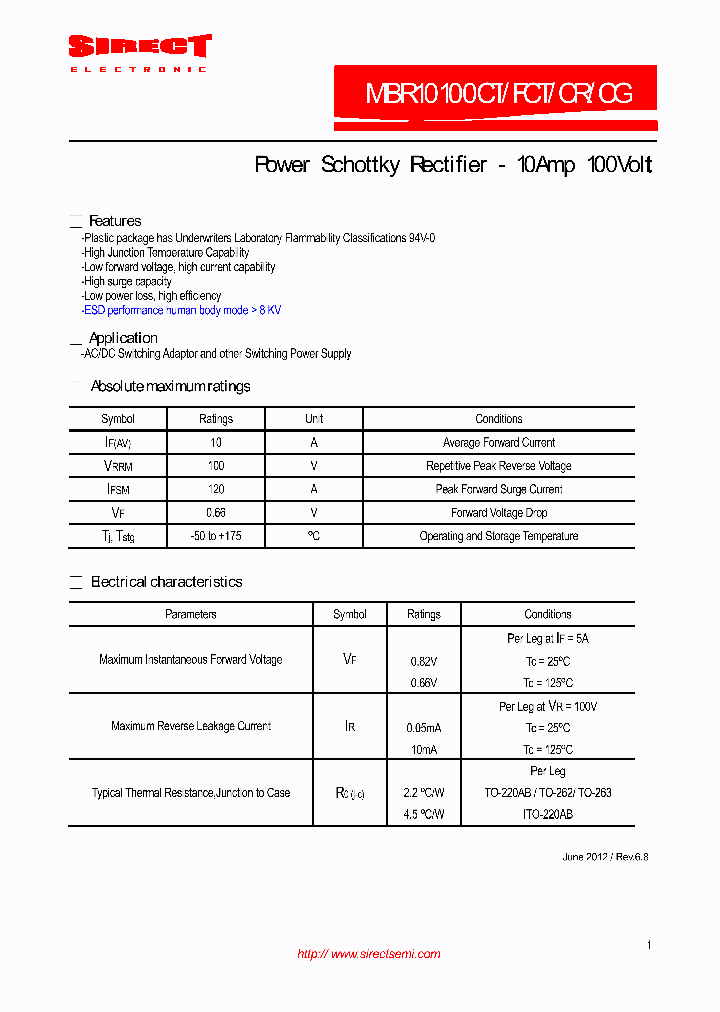 MBR10100CG_5351089.PDF Datasheet