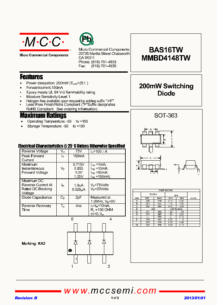 BAS16TW13_5351140.PDF Datasheet