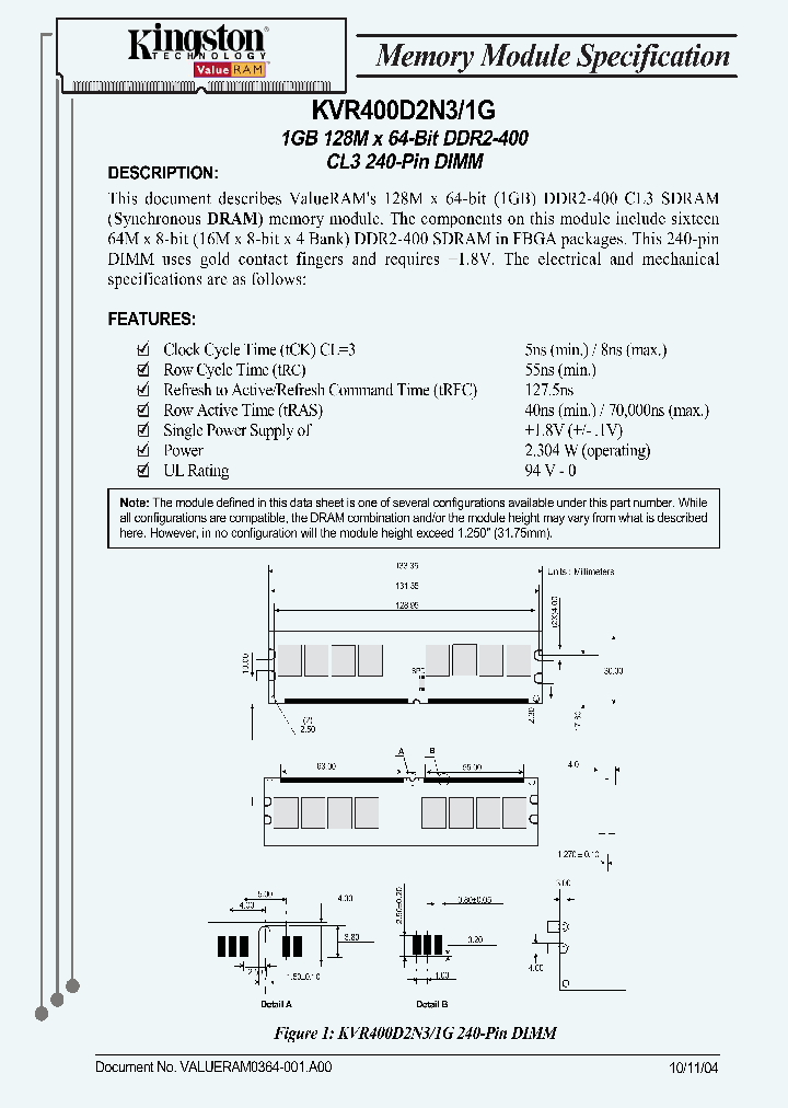 KVR400D2N31G_5354131.PDF Datasheet