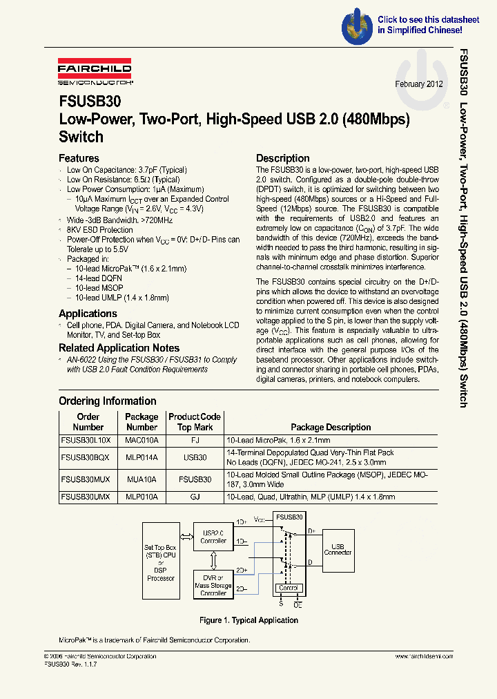 FSUSB30L10X12_5359705.PDF Datasheet
