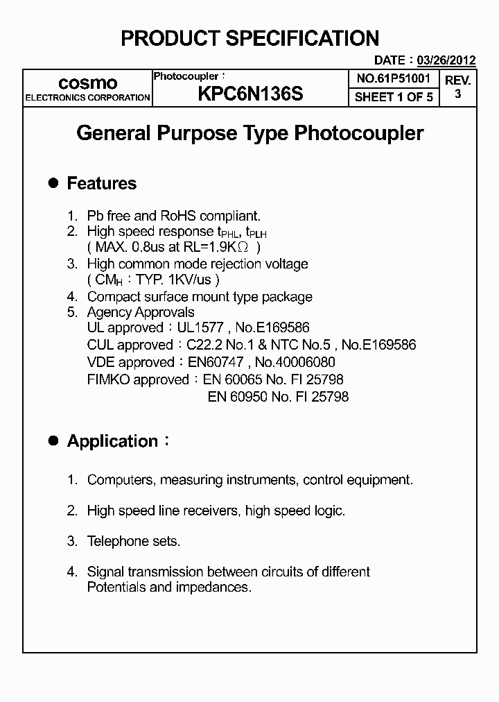 KPC6N136S_5364511.PDF Datasheet