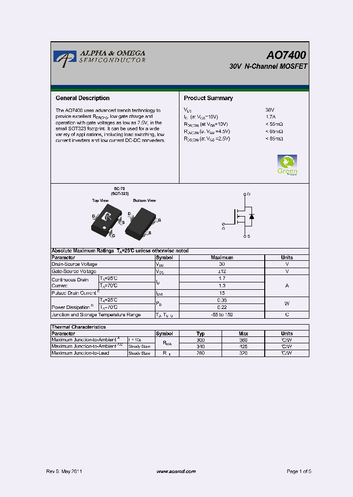 AO7400_5365971.PDF Datasheet