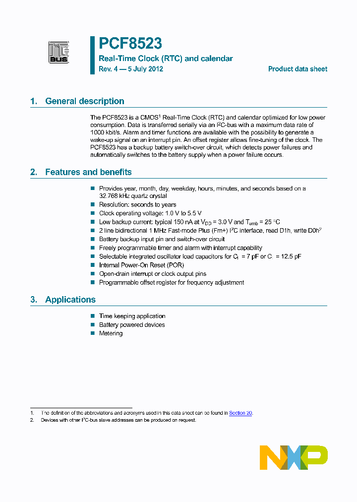 PCF8523TK1_5367297.PDF Datasheet