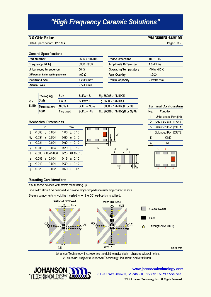 3600BL14M100_5369176.PDF Datasheet