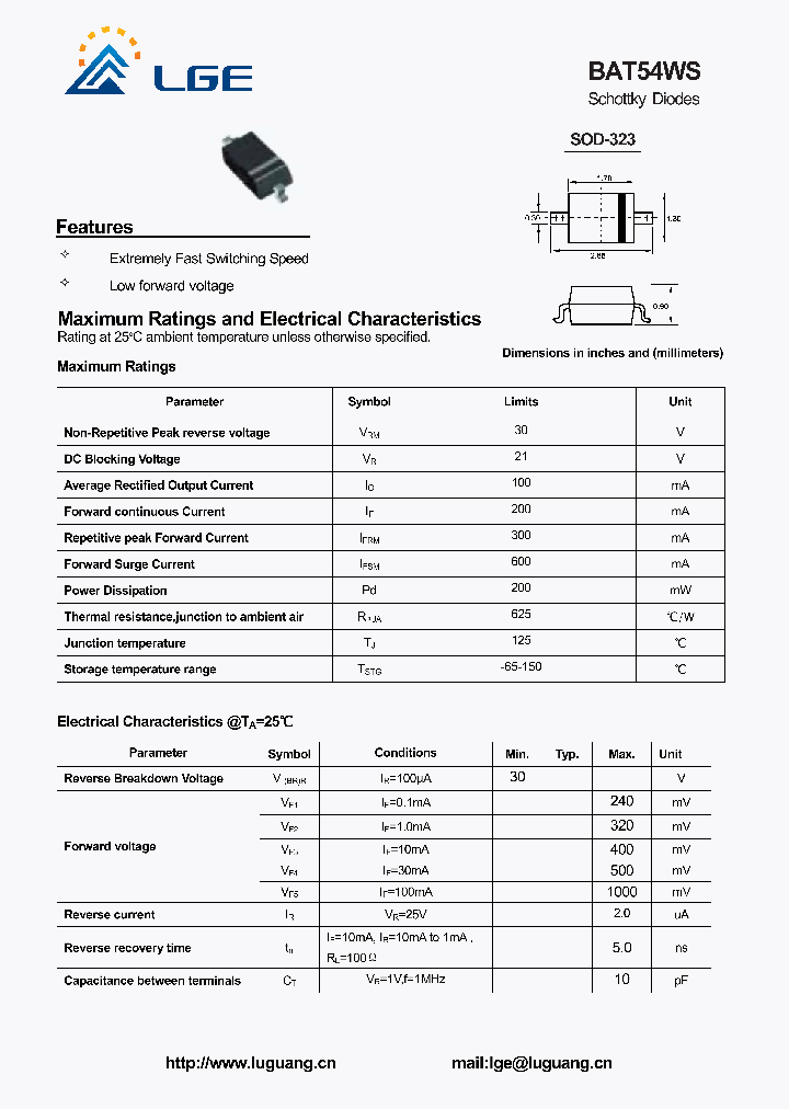 BAT54WS_5407689.PDF Datasheet