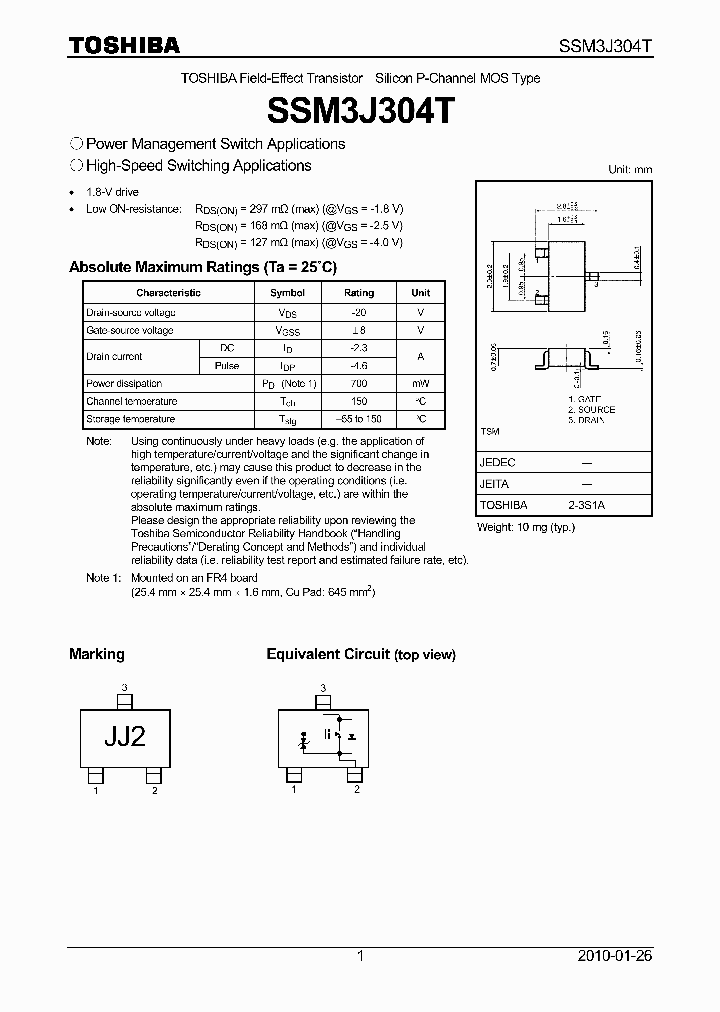 SSM3J304T10_5418218.PDF Datasheet