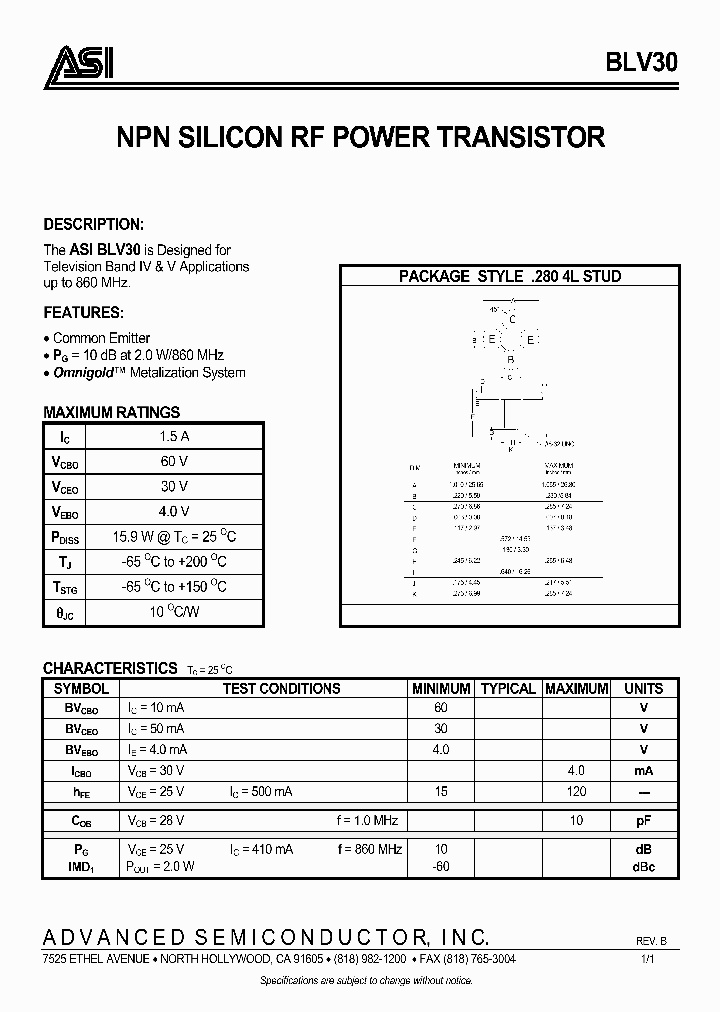 BLV3006_5419614.PDF Datasheet