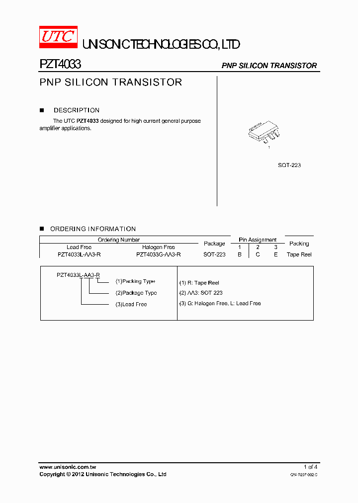 PZT4033L-AA3-R_5422252.PDF Datasheet
