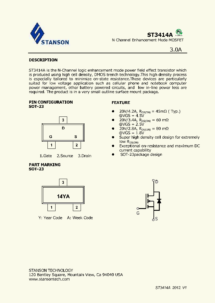 ST3414AV1_5423750.PDF Datasheet