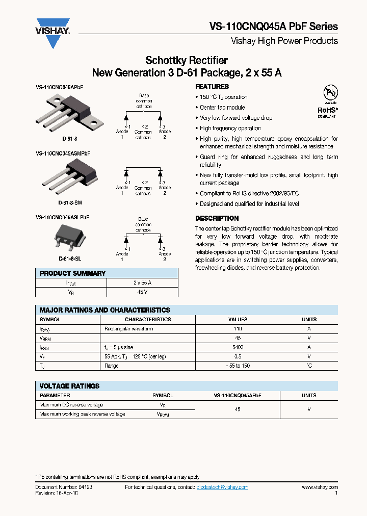 110CNQ045ASMPBF_5453283.PDF Datasheet