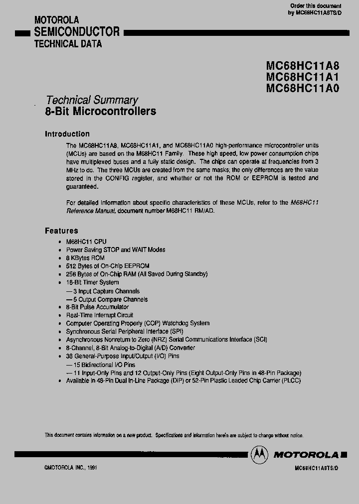 MC68HC11A8TS_5458970.PDF Datasheet